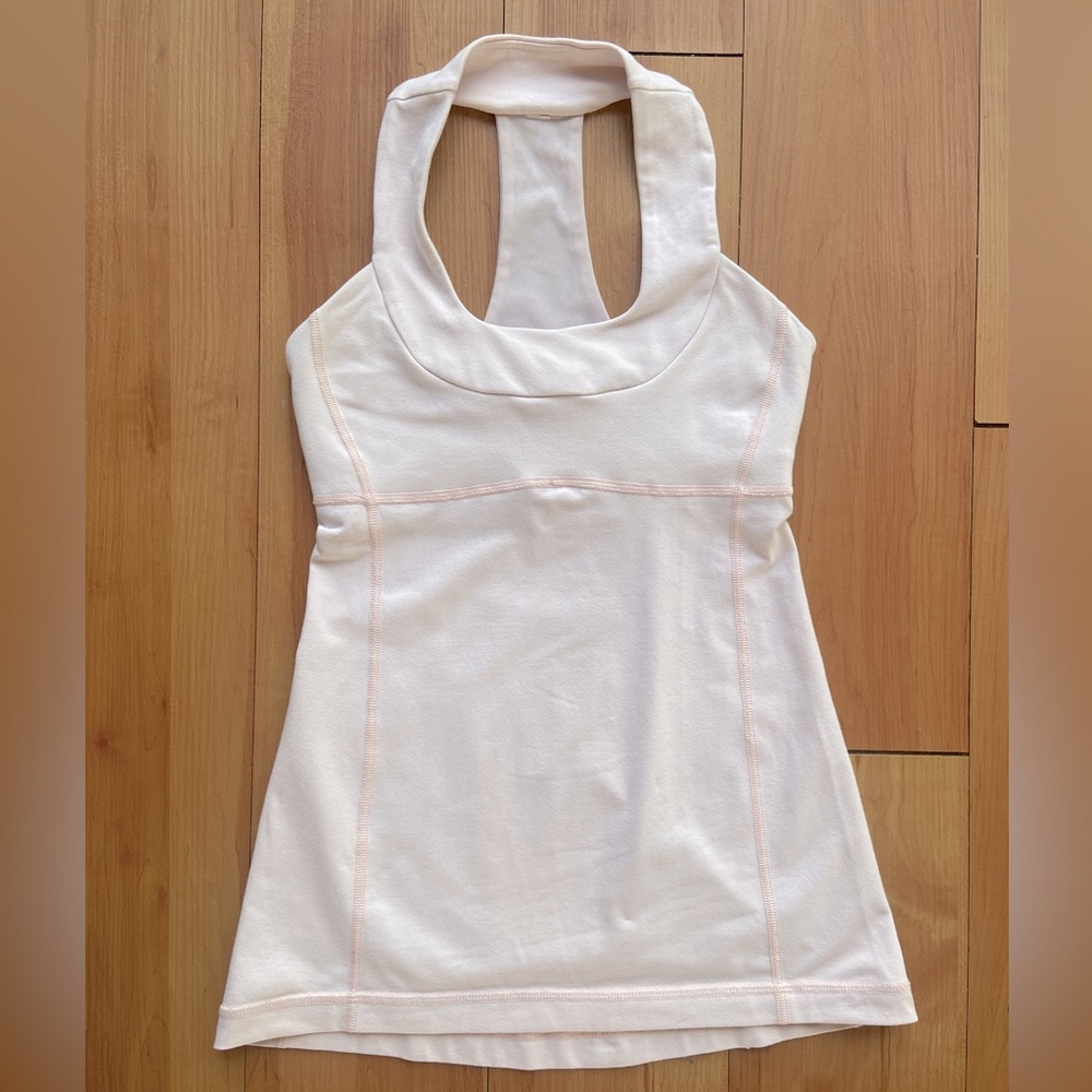 Lululemon authentic light pink workout scoop neck tank top TOO CUTE!!! XS